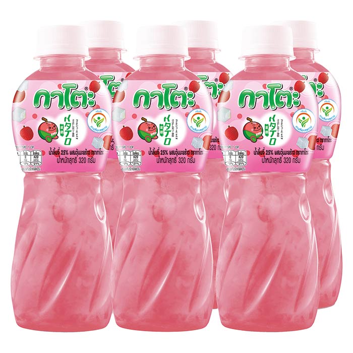 กาโตะ น้ำลิ้นจี่ผสมวุ้นมะพร้าว 25% ขนาด 320 มล. (6 ขวด) - Image 4