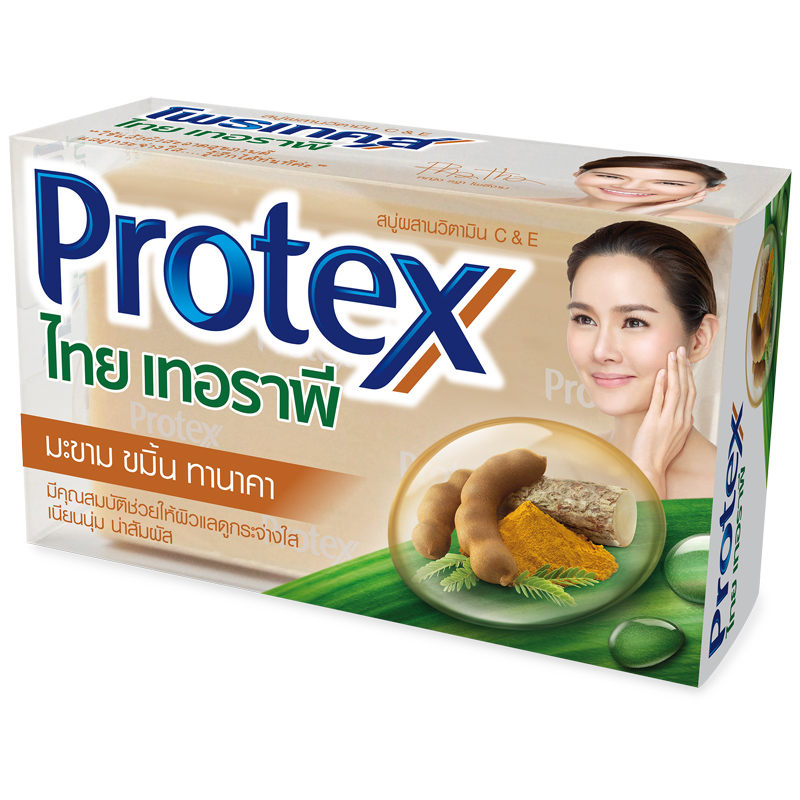 โพรเทคส์ ไทย เทอราพี สบู่มะขาม 120/130กรัม x 4 ก้อน