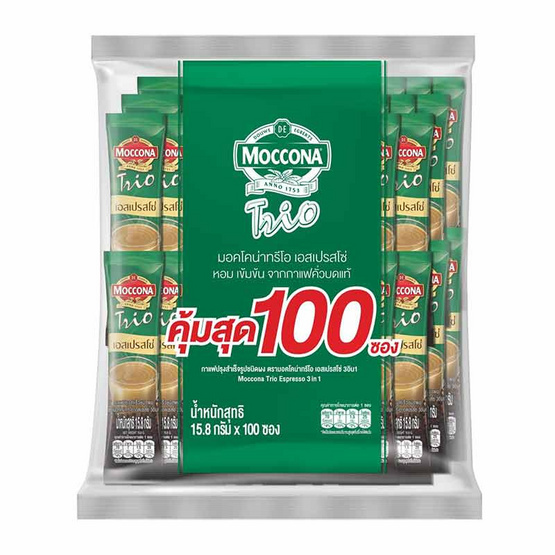 มอคโคน่า กาแฟปรุงสำเร็จชนิดผง 3in1 ทรีโอ เอสเปรสโซ่ 18 กรัม x 100 ซอง - Image 5