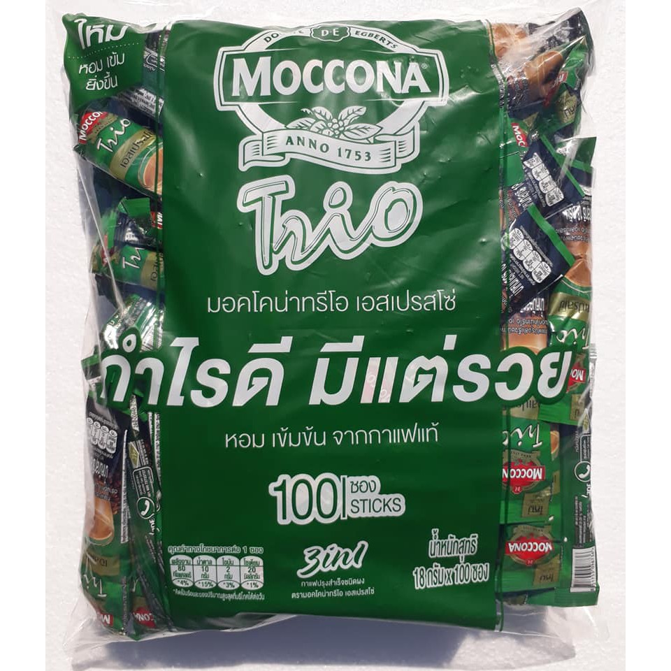 มอคโคน่า กาแฟปรุงสำเร็จชนิดผง 3in1 ทรีโอ เอสเปรสโซ่ 18 กรัม x 100 ซอง - Image 4