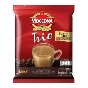 มอคโคน่า กาแฟปรุงสำเร็จชนิดผง 3in1 ทรีโอ ริชแอนด์สมูท 15.8/18 กรัม x 27 ซอง