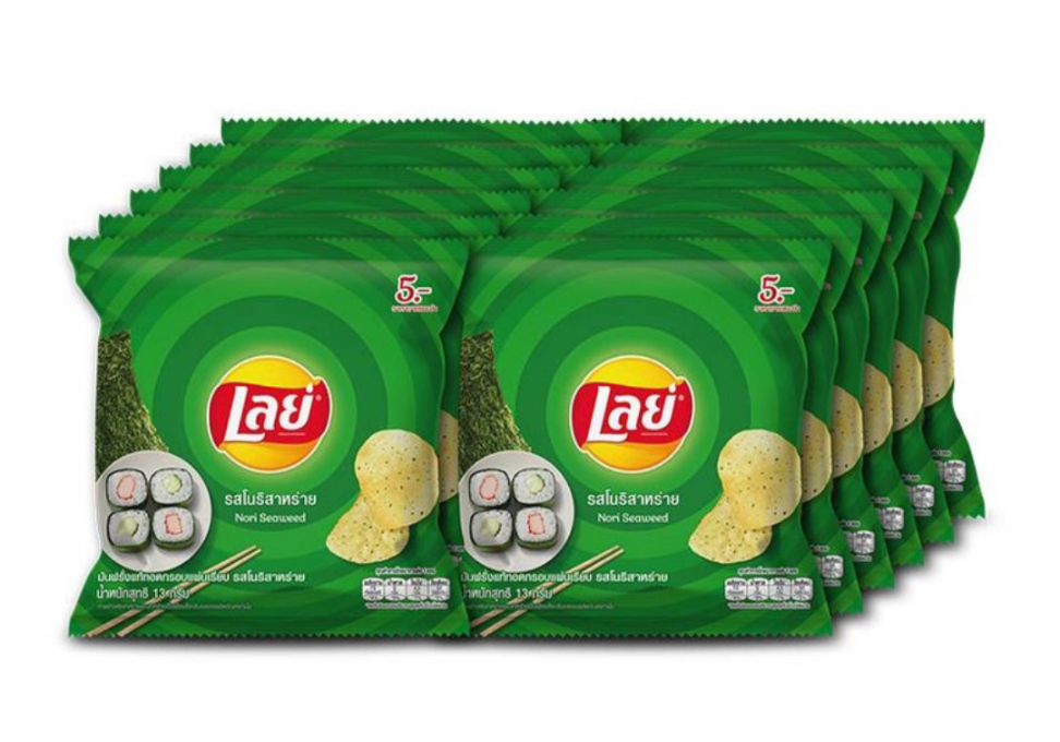 เลย์ มันฝรั่งแท้ทอดกรอบ รสโนริสาหร่าย 12/13 กรัม x 12 ซอง - Image 5