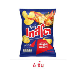 เทสโต มันฝรั่งแผ่นหยัก รสปูผัดผงกะหรี่ 42 กรัม X 6 ซอง
