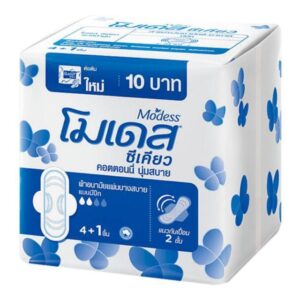 โมเดส ซีเคียว หน้านุ่ม ผ้าอนามัยแบบมีปีก 5 ชิ้น แพ็ค 12 ห่อ