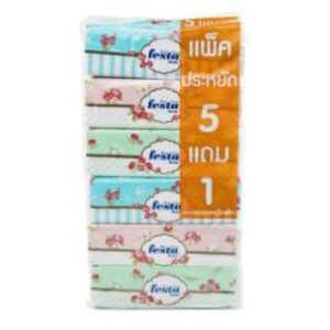 เฟสต้า กระดาษเช็ดหน้า 150 แผ่น แพ็ค 5+1 ห่อ