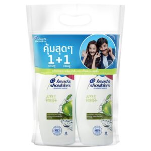 เฮดแอนด์โชว์เดอร์ แอปเปิ้ลเฟรช แชมพู 410 มล. แพ็ค 1+1