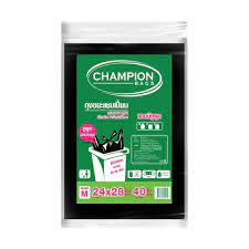 แชมเปี้ยน ถุงขยะดำ แบบมีหูผูก 18x20 นิ้ว x 80 ใบ - Image 4