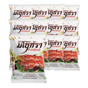 มโนราห์ ข้าวเกรียบกุ้งทอด 10/15 กรัม แพ็ค 12 ซอง